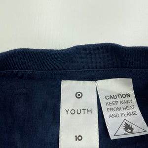 Girls Target, navy cotton pyjama t-shirt / top, FUC, size 10,  