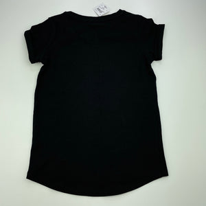 Girls Miss Understood, black stretchy t-shirt / top, unicorn, NEW, size 8,  
