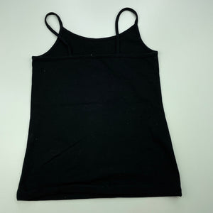 Girls Target, black stretchy singlet top, EUC, size 7,  