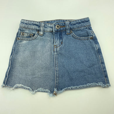 Girls Seed, blue denim skirt, adjustable, L: 23cm, GUC, size 3,  