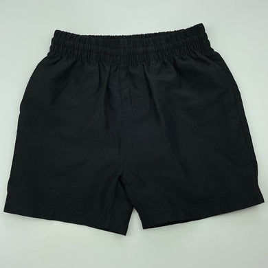 Boys Anko, black lightweight school shorts, elasticated, EUC, size 4,  