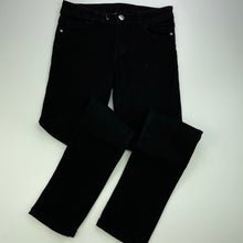 Load image into Gallery viewer, Girls Target, black stretch denim jeans, adjustable, Inside leg: 65cm, EUC, size 10,  