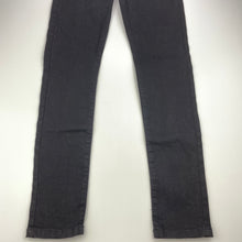 Load image into Gallery viewer, Girls Target, black stretch denim jeans, adjustable, Inside leg: 65cm, EUC, size 10,  