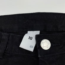 Load image into Gallery viewer, Girls Target, black stretch denim jeans, adjustable, Inside leg: 65cm, EUC, size 10,  