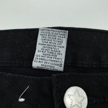 Load image into Gallery viewer, Girls Target, black stretch denim jeans, adjustable, Inside leg: 65cm, EUC, size 10,  