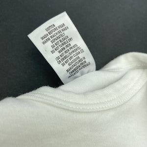 unisex Target, white cotton bodysuit / romper, GUC, size 0000,  