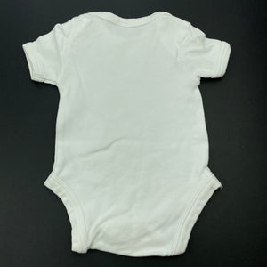 unisex Target, white cotton bodysuit / romper, GUC, size 0000,  
