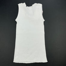 Load image into Gallery viewer, Girls Dymples, white ribbed cotton singlet top, GUC, size 00,  