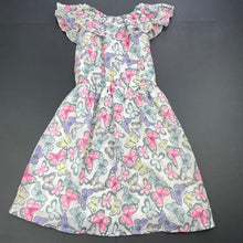 Load image into Gallery viewer, Girls Mango, lined lightweight party dress, butterflies, EUC, size 4, L: 61cm