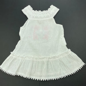 Girls Boomil, embroidered crinkle cotton summer top, FUC, size 2,  