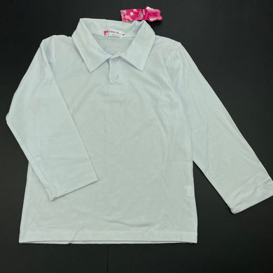 Girls Vogue Fashion, white long sleeve polo shirt / top, NEW, size 6,  