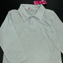 Load image into Gallery viewer, Girls Vogue Fashion, white long sleeve polo shirt / top, NEW, size 6,  