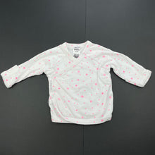 Load image into Gallery viewer, Girls Bonds, white cotton long sleeve cross-over top, GUC, size 0000,  