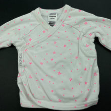 Load image into Gallery viewer, Girls Bonds, white cotton long sleeve cross-over top, GUC, size 0000,  