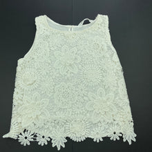Load image into Gallery viewer, Girls H&amp;M, cream floral lace top, EUC, size 1,  