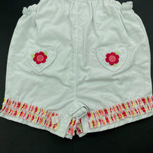 Load image into Gallery viewer, Girls Target, white cotton overalls / shortalls, EUC, size 000,  