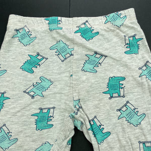 Boys Anko, grey pyjama pants / bottoms, crocodiles, GUC, size 2,  