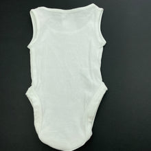 Load image into Gallery viewer, unisex Dymples, white ribbed cotton singletsuit / romper, EUC, size 0000,  