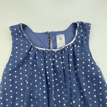 Load image into Gallery viewer, Girls Target, blue &amp; silver spot tulle party dress, GUC, size 7, L: 66cm