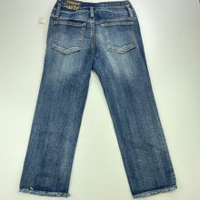 Load image into Gallery viewer, Girls VIGOSS, cropped stretch denim jeans, adjustable, Inside leg: 43cm, NEW, size 7,  