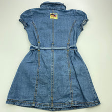 Load image into Gallery viewer, Girls Dora the Explorer, denim shirt dress, GUC, size 5, L: 54cm