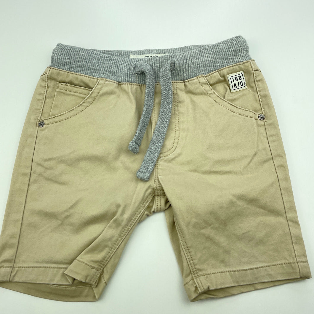 Boys Indie, stretch cotton shorts, elasticated, GUC, size 0,  