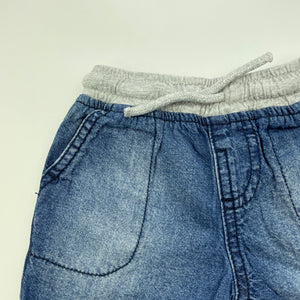 Boys Target, blue denim shorts, elasticated, GUC, size 0,  