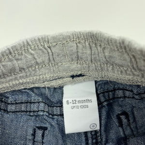 Boys Target, blue denim shorts, elasticated, GUC, size 0,  