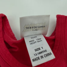 Load image into Gallery viewer, Girls DC Comics, Wonderwoman stretchy singlet top, GUC, size 1,  