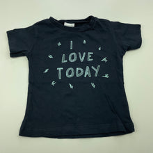 Load image into Gallery viewer, unisex Tiny Little Wonders, blue cotton t-shirt / top, GUC, size 00,  