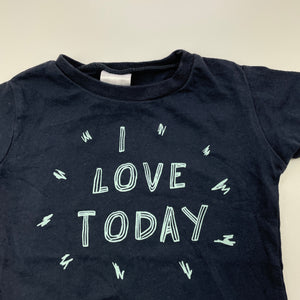 unisex Tiny Little Wonders, blue cotton t-shirt / top, GUC, size 00,  