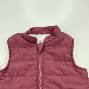 Girls Anko, cotton lined puffer vest / sleeveless jacket, GUC, size 0,  