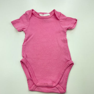 Girls Dymples, pink cotton bodysuit / romper, GUC, size 000,  