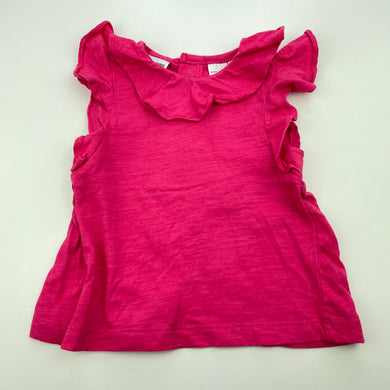 Girls Carters, pink cotton t-shirt / top, GUC, size 0,  