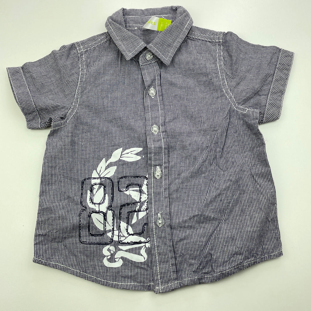 Boys Dymples, cotton short sleeve shirt, GUC, size 0,  