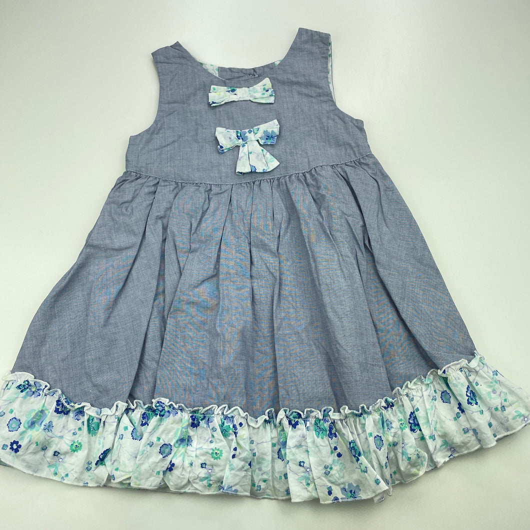 Girls Target, lined cotton party dress, GUC, size 2, L: 50cm