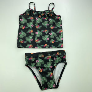 Girls Lily & Dan, floral swim top & bottoms, GUC, size 3,  