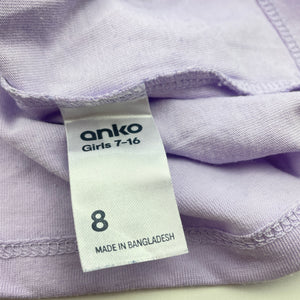 Girls Anko, purple singlet / tank top, unicorns, EUC, size 8,  
