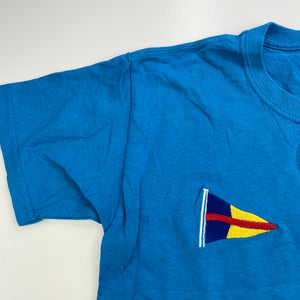 Boys GILDAN, blue cotton t-shirt / top, Size:M, armpit to armpit: 41cm, GUC, size 10,  