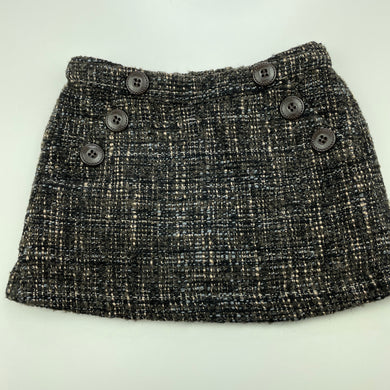 Girls Target, wool blend skirt, adjustable,L: 24cm, EUC, size 5,  