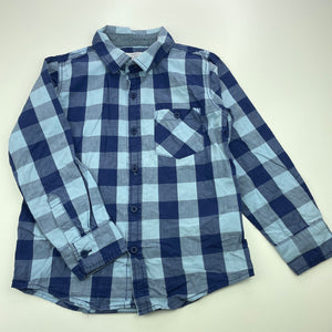 Boys Pumpkin Patch, checked lightweight cotton long sleeve shirt, GUC, size 7,  