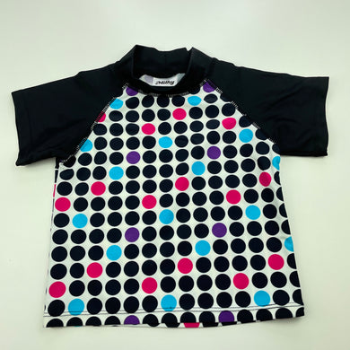 Girls Milky, short sleeve rashie / swim top, EUC, size 1,  
