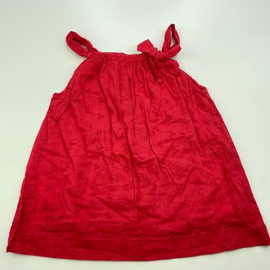 Girls Cotton On, lined broderie cotton summer top, GUC, size 1,  