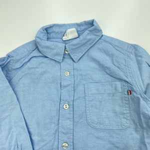 Boys Cotton On, blue cotton long sleeve shirt, GUC, size 7,  