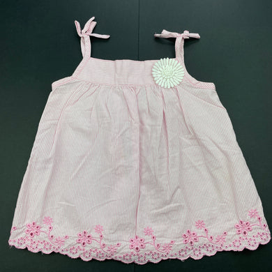 Girls Target, pink stripe lightweight cotton summer top, FUC, size 1,  