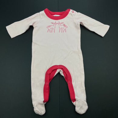 Girls Target, pink cotton coverall / romper, GUC, size 0000,  