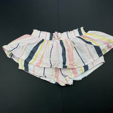 Girls Dymples, striped cotton shorts, elasticated, FUC, size 00,  