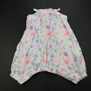 Girls Baby Berry, floral cotton summer romper, EUC, size 0,  