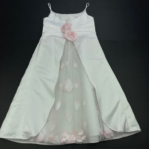 Girls Alfred Angelo, lined flower girl / bridesmaid dress, armpit to armpit: 29cm, light marks on front, FUC, size 3-4, L: 76cm
