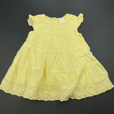 Girls Tiny Little Wonders, lined cotton dress, GUC, size 0, L: 38cm